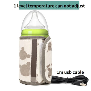 USB Milk Water Warmer Stroller Insulated Bag Baby Nursing Bottle Heater Safe Kids Supplies for Infant Outdoor Travel Accessories