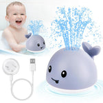 【4Th Generation】2024 Upgraded Whale Bath Toy with Charging Cable Dock, Rechargeable Bath Fountain Toy , - IPX8 Waterproof Light up Bath Toys Sprinkler for Kids Gifts