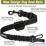 Dog Seat Belt,New 2-In-1 Multi-Functional Dog Car Seatbelts 2 Pack Pet Car Seat Belts Adjustable Heavy Duty & Elastic Reflective Vehicle Dog Car Harness