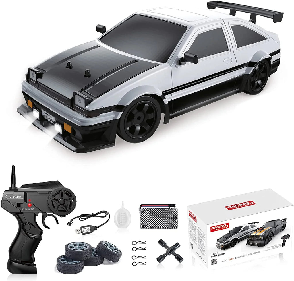 1/16 RC Car AE86 4Wd High-Speed RC Drift Cars 2.4G Remote Control Racing Vehicle 18Km/H Waiting for Light Spray Toys for Boys