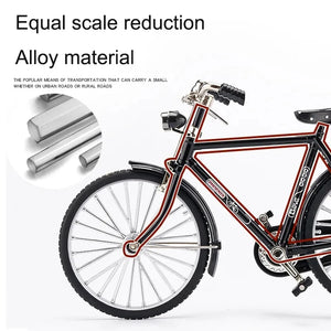 1:10 Mini Retro Alloy DIY Bicycle Diecast Model Metal Bike Sliding Assembled Version Simulation Collection Gifts Adult Boys Toys