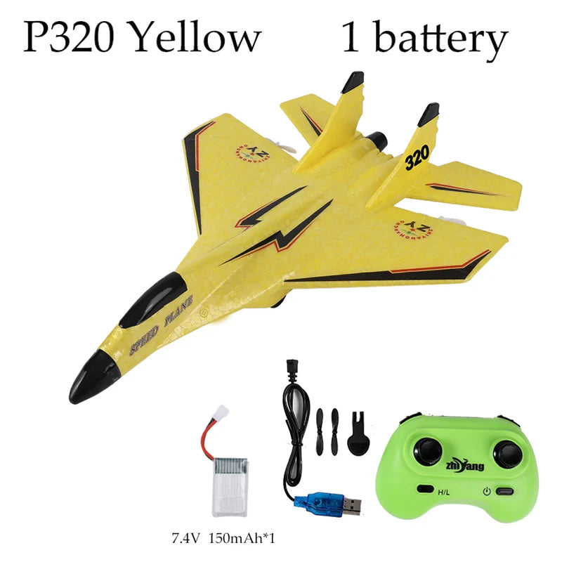 2.4G 2CH Glider RC Ariplane P320 Fixed Wing Fighter Aircra Hand Throwing Foam Outdoor Toys for Boys Birthday Gift