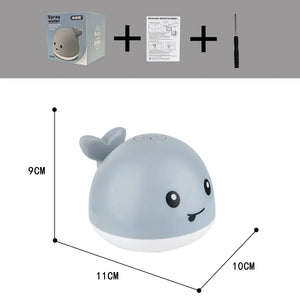 Kid'S Shower Charging with Lights and Water Spray Whale Toy Water Reaction Flash Baby Bathroom Toy Light Bath Toy as a Gift