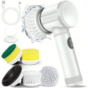 Electric Cleaning Brush 5In1 Electric Spin Scrubber Cordless Power Scrubber with Replaceable Brush Heads Handheld Power Scrubber