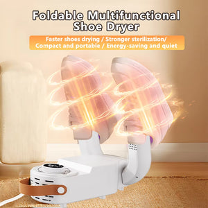 Electric Shoe Dryer, Boot Warmer Shoes Foot Boot Dryer Foldable Timed Deodorizing Eliminate Odor Fast Drying Boot Deodorizer