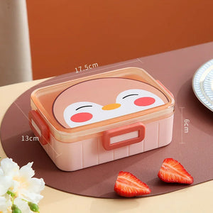 Kawaii Cute Bento Lunch Box for Kids Girls Children School Portable Mini Snack Sandwich Food Container Boxes